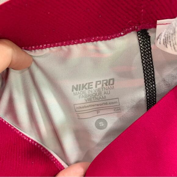 Nike Pro Haze Pink Camo Compression Capri Pants - Picture 3 of 5